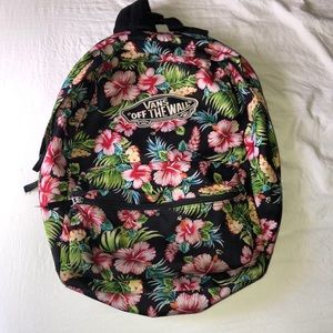 Vans “Off The Wall” Floral Black Backpack